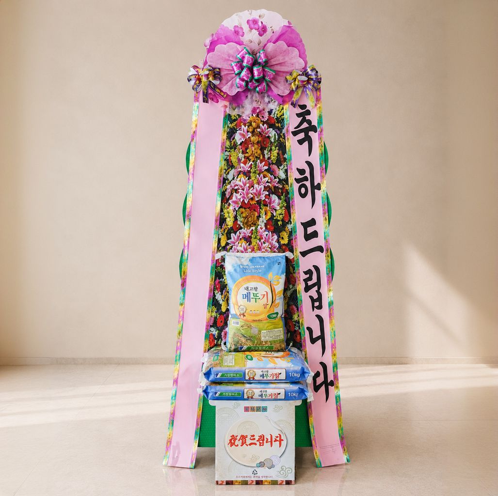 쌀화환 30kg — 축하화환
